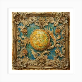 Gold And Blue Art Print