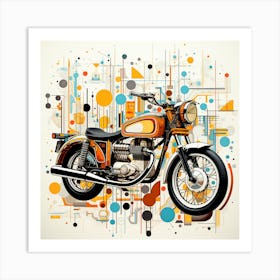 Vintage Motorcycle Art Print