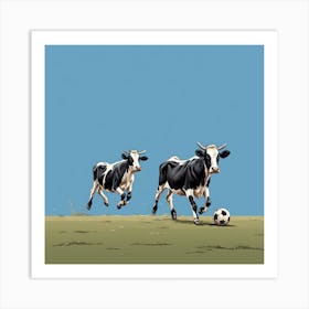 Moo Ving The Goalposts 8 Art Print