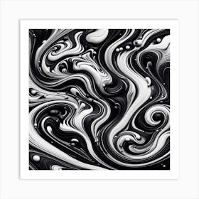 Black and White Abstract Art 284 Art Print