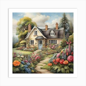 Cottage Garden art 1 Art Print