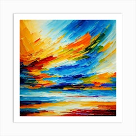 Impressionist painting with soft brush strokes and vibrant colors Art Print