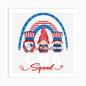 Trending Patriotic Cna Squad July 4th Leopard Rainbow Art Print