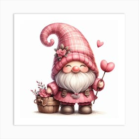 Valentine's day, Gnome Art Print