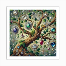 Tree Of Jewels Art Print