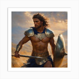 Greek warrior Art Print