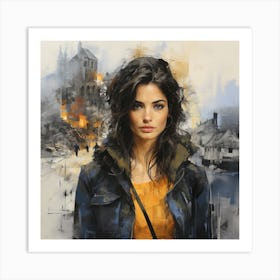 Girl In The City Art Print