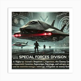 A Dramatic Futuristic Scene Showing The Special Fo Art Print