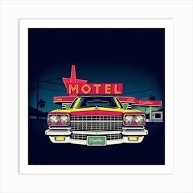 Motel Sign Art Print