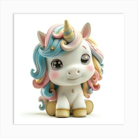 Unicorn Figurine 54 Art Print