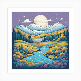 Mountain Landscape Art Print