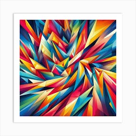 Abstract Triangles 25 Art Print