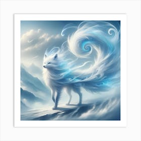 White Fox Art Print