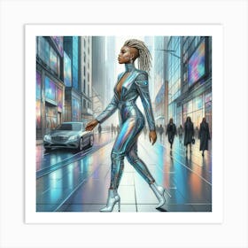 Futuristic Woman-2 Art Print