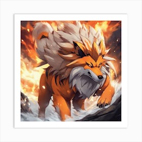 Pokemon Fire Fox Art Print