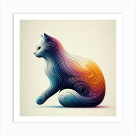 Abstract Cat 5 Art Print