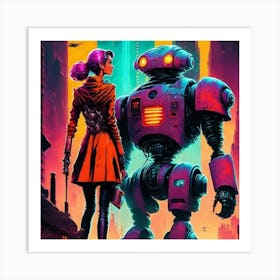 Robots taking over the world Art Print