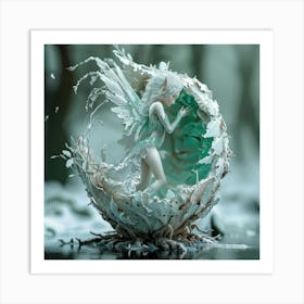 Fairy In The Egg Art Print