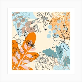 Floral Background Vector 1 Art Print