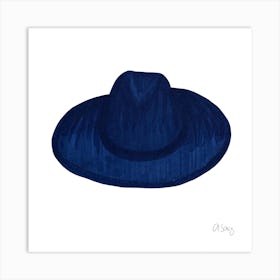 Blue Hat Art Print