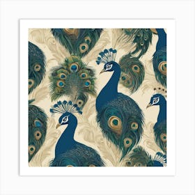 Peacocks 2 Art Print