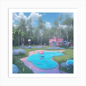 Marshmallow Lake Art Print