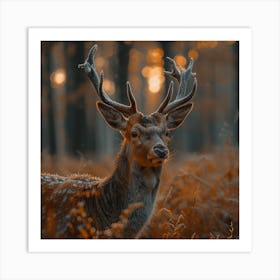 Deer In The Forest Art Print