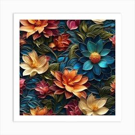 Floral Wallpaper 8 Art Print
