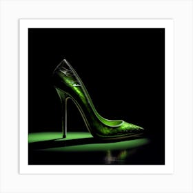 Green Stiletto Art Print