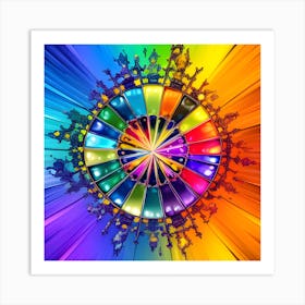 Rainbow Wheel Of Fortune 1 Art Print