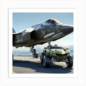 F35 Fighter Jet As A Transformer Art Print