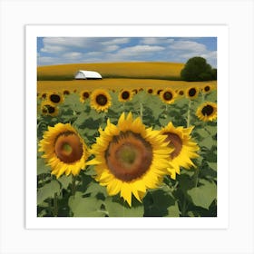 Sunflower Field Art Print