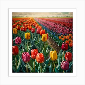 Tulip Field 1 Art Print