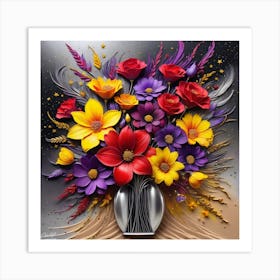 Flowers In A Vase 24 Art Print