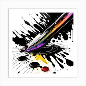 Splatters Of Paint Art Print