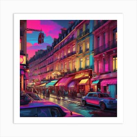 Paris At Night 1 Art Print