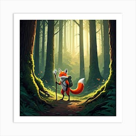 Fox Explorer Art Print