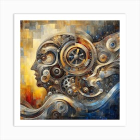 Abstract Of A Woman'S Head Art Print