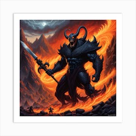 Demon Warrior lord Art Print