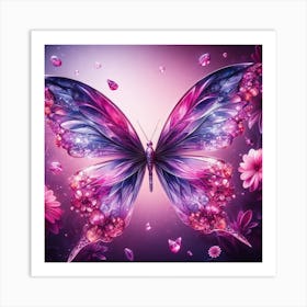 Butterfly Wallpaper 1 Art Print