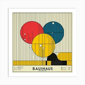 Bauhaus circles exhibition print Affiche