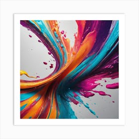 Abstract Paint Splash Art Print