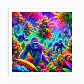 Psychedelic Ape Bud Art Print