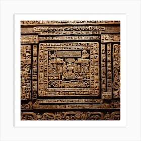 Mayan Hieroglyphs Art Print