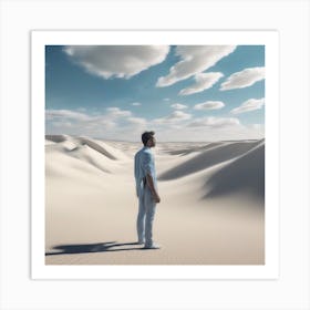 Man In The Desert 47 Art Print