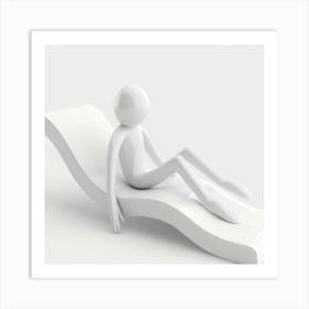 Person Relaxing On A Lounge Chair Art Print