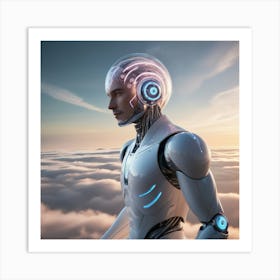 Photorealistic Robot Art Print Art Print