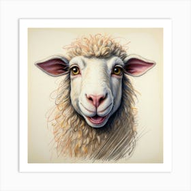 Sheep Portrait Art Print