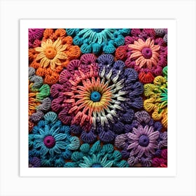 Crochet Flower Art Print