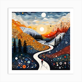 Road To The Mountains 1 Art Print